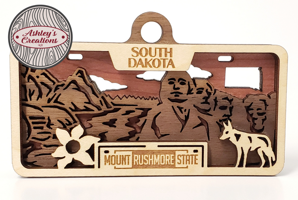 South Dakota License Plate Ornament