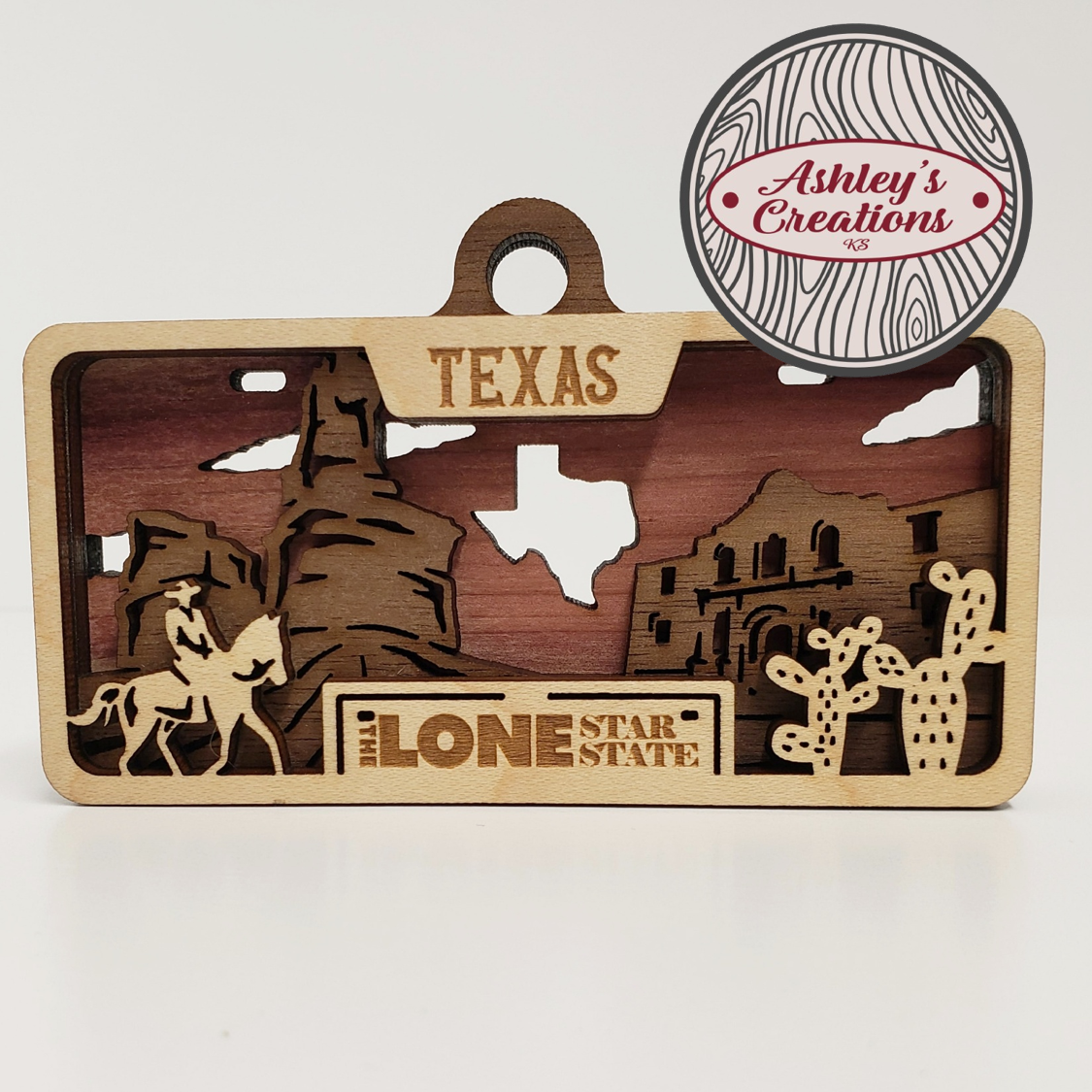 Texas License Plate Ornament