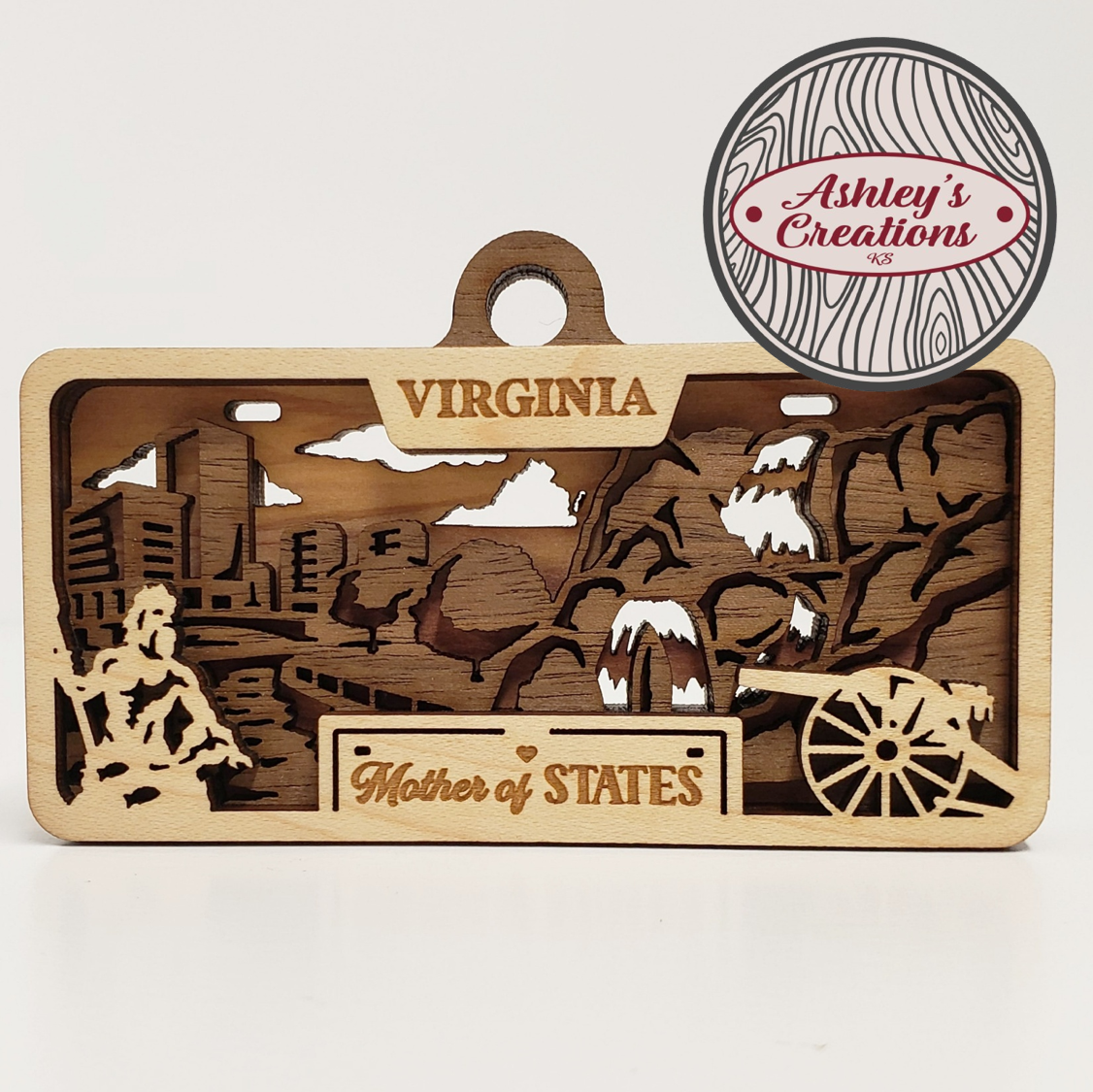 Virginia License Plate Ornament