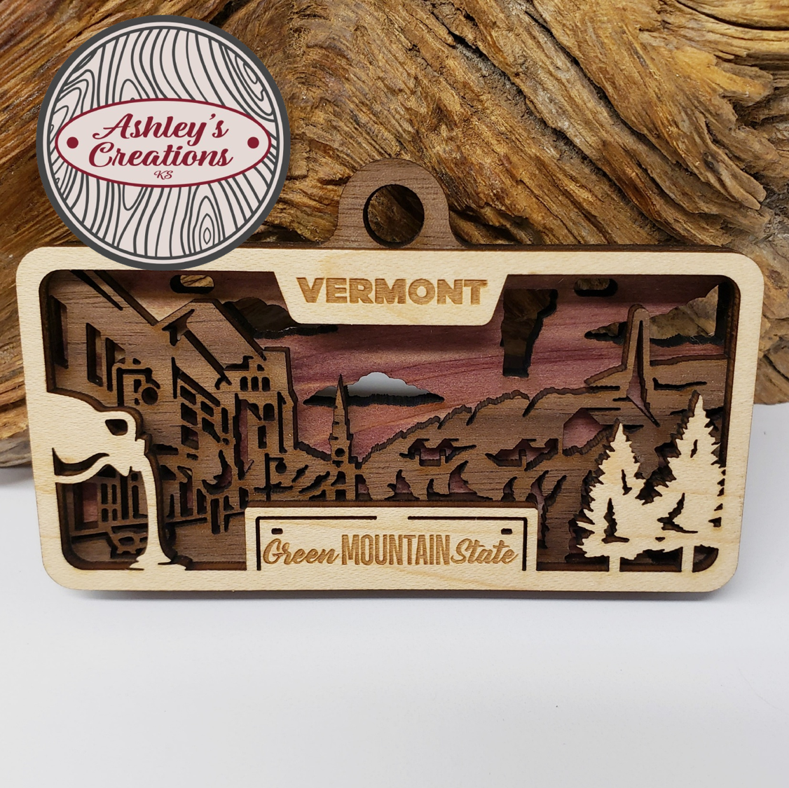 Vermont License Plate Ornament