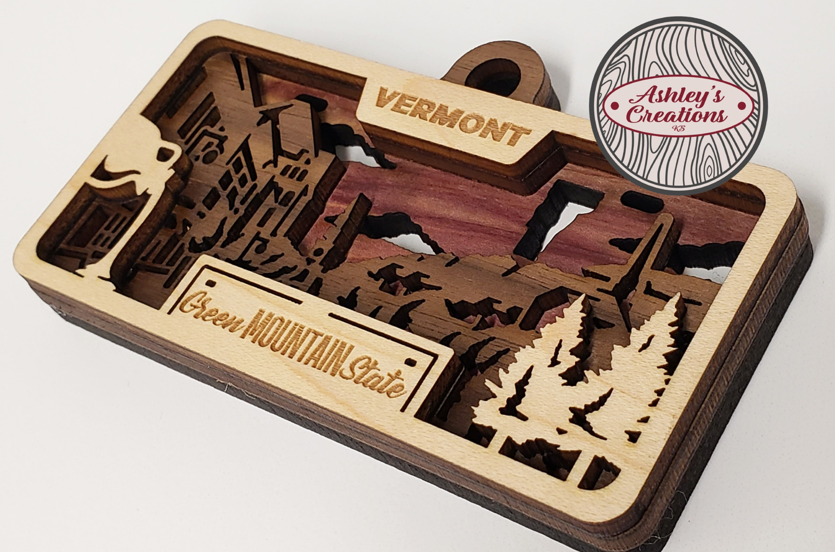 Vermont License Plate Ornament