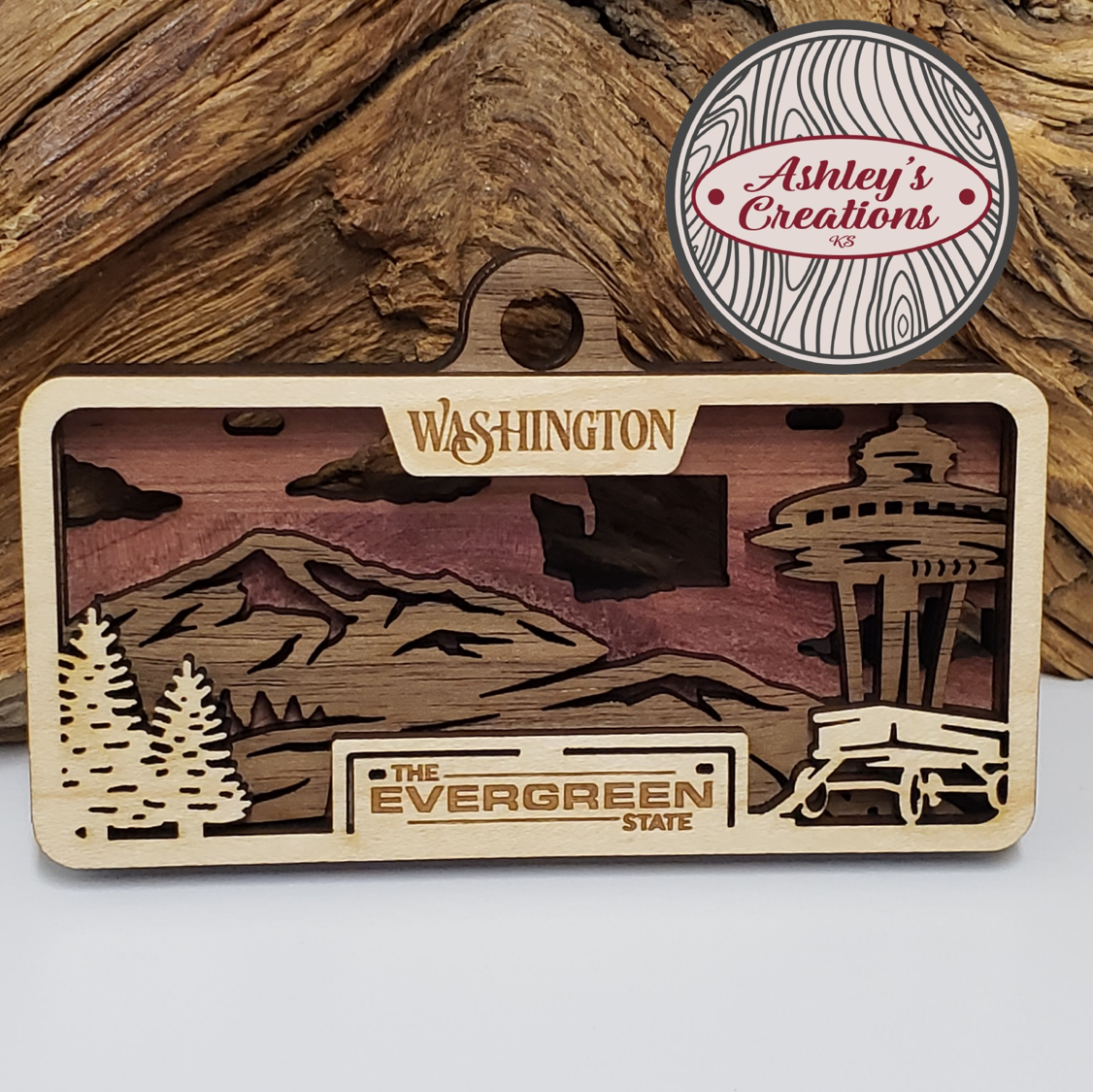 Washington License Plate Ornament
