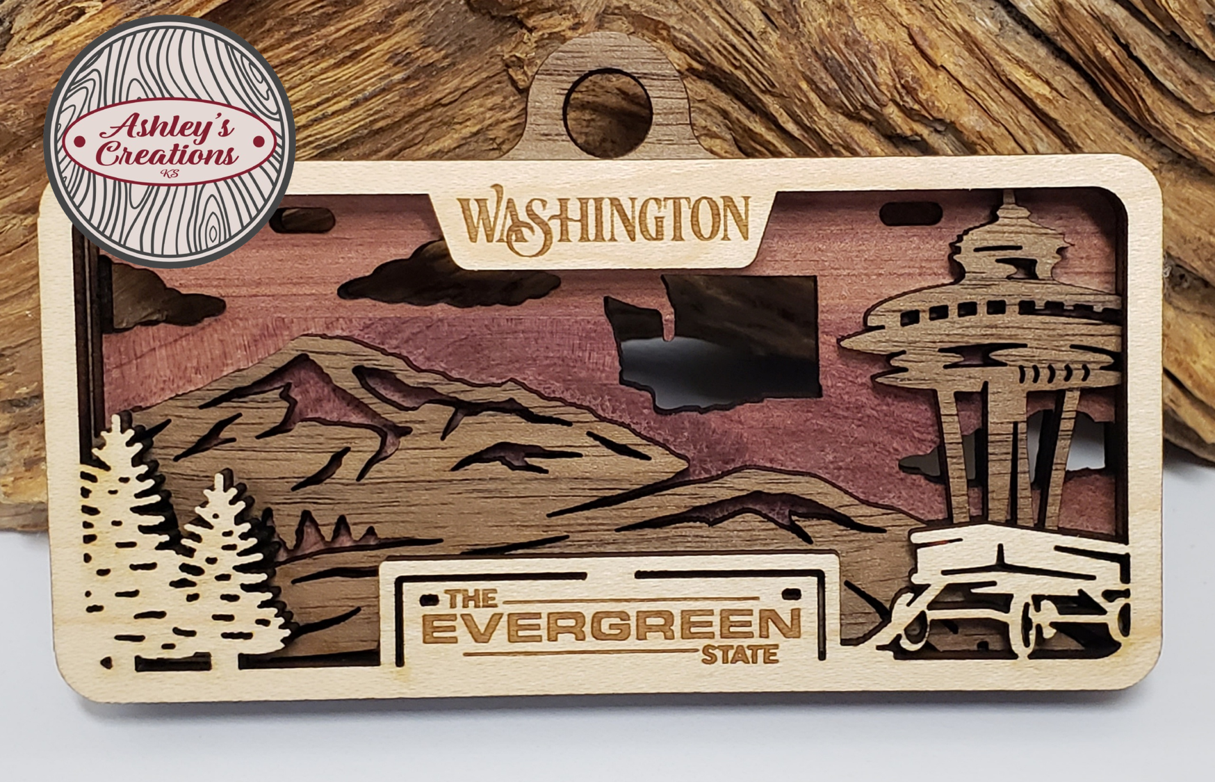 Washington License Plate Ornament