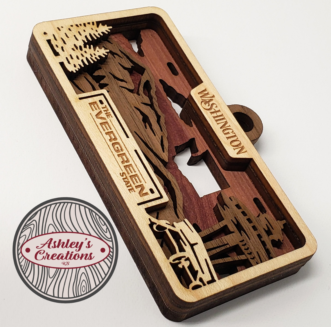 Washington License Plate Ornament