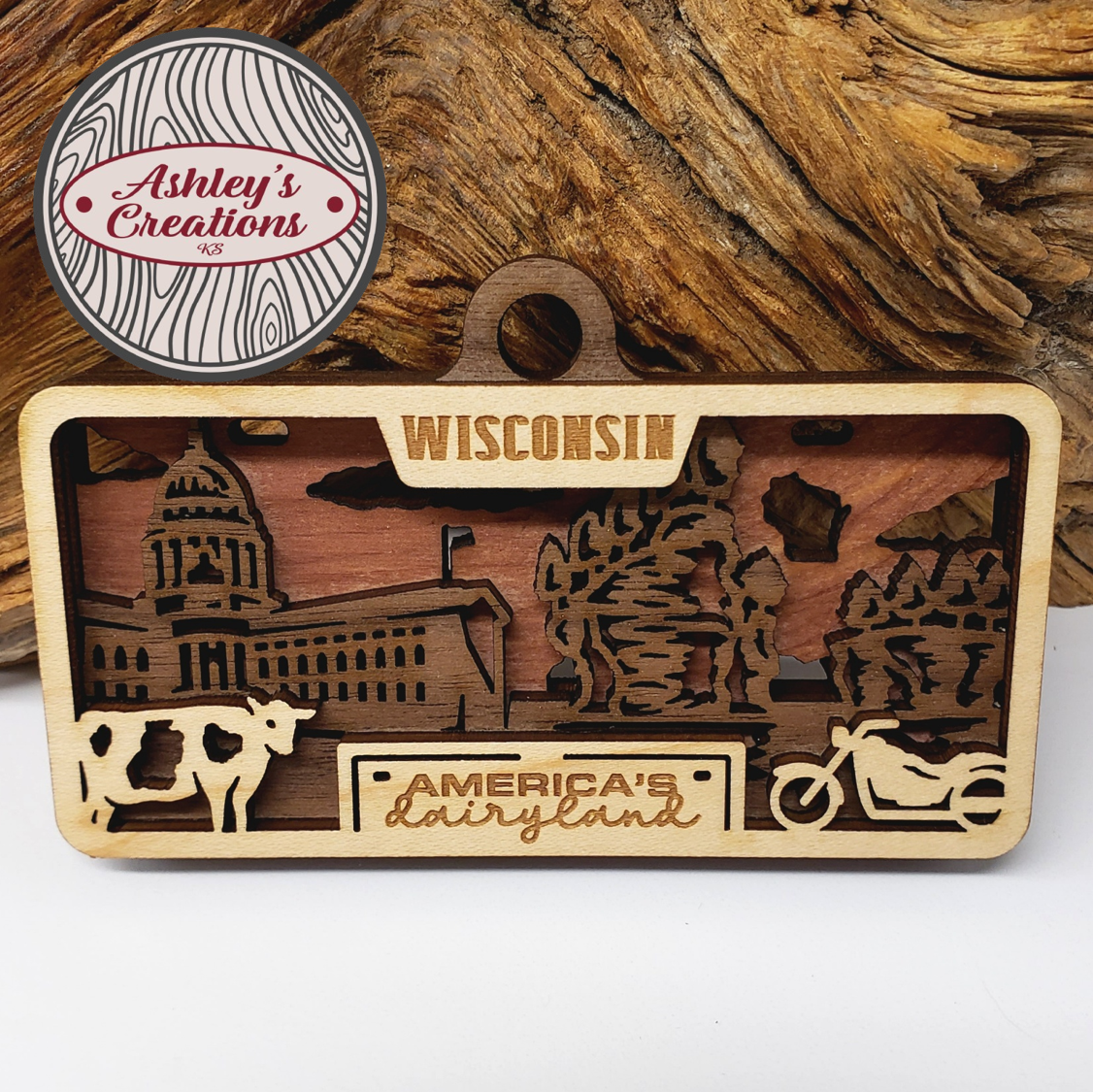 Wisconsin License Plate Ornament