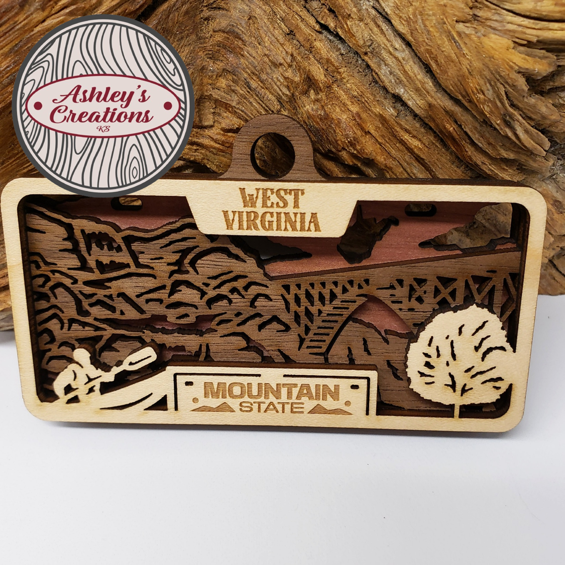 West Virginia License Plate Ornament