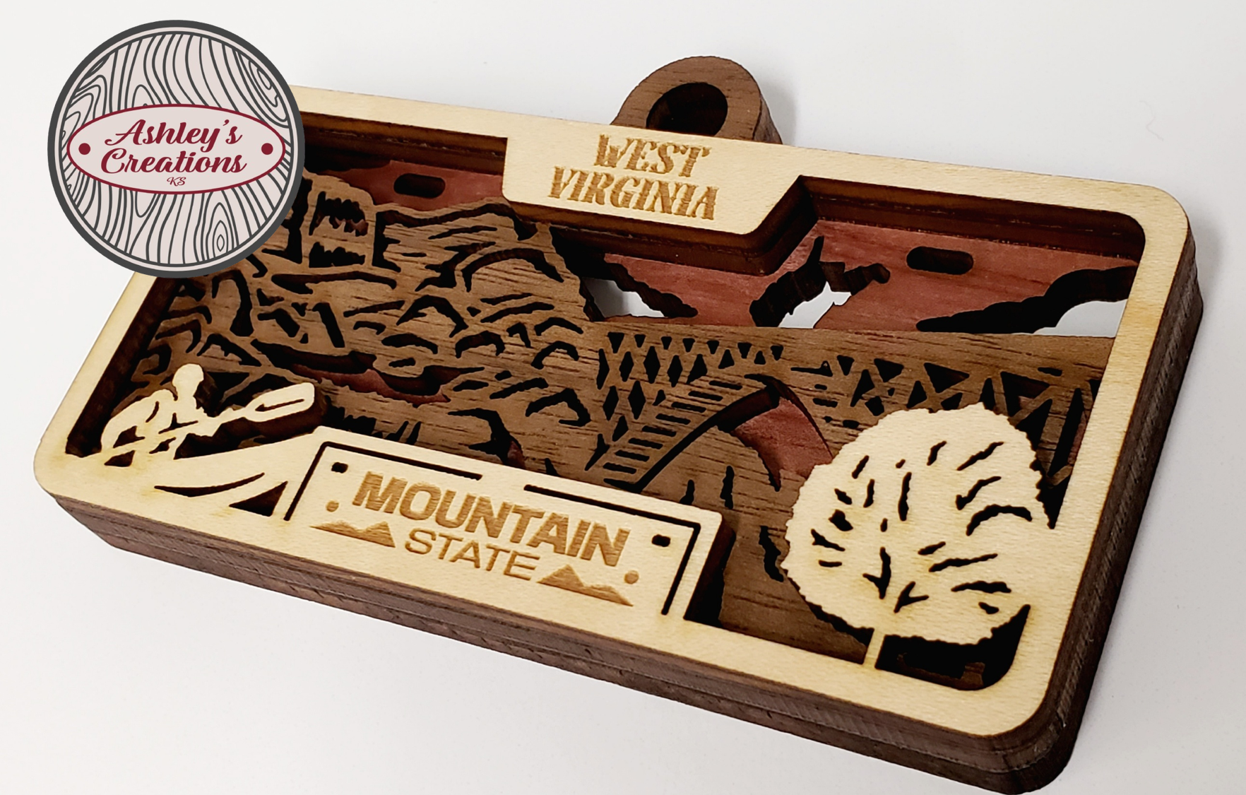 West Virginia License Plate Ornament