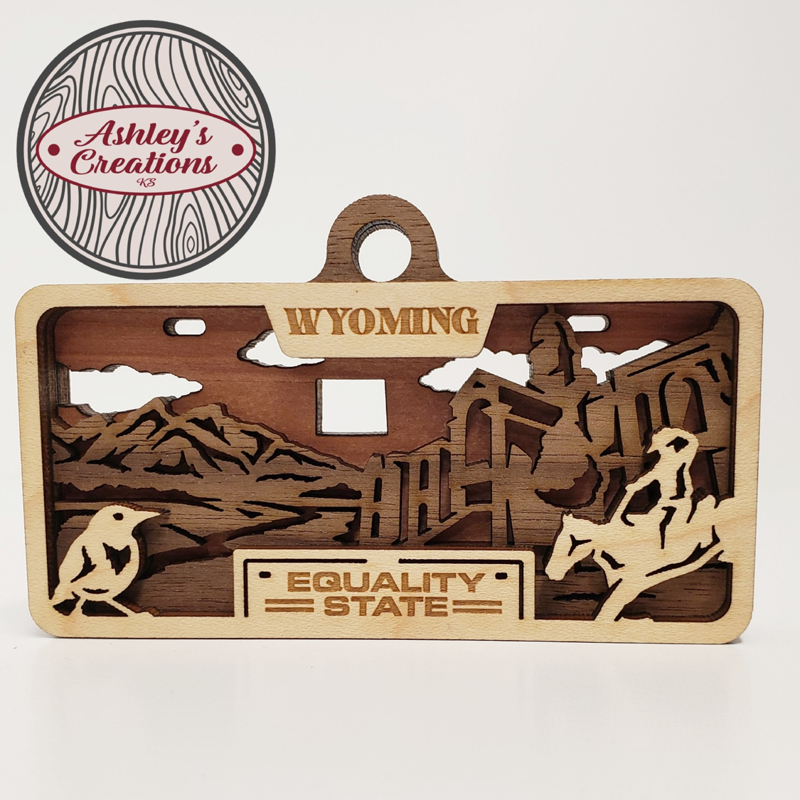 Wyoming License Plate Ornament