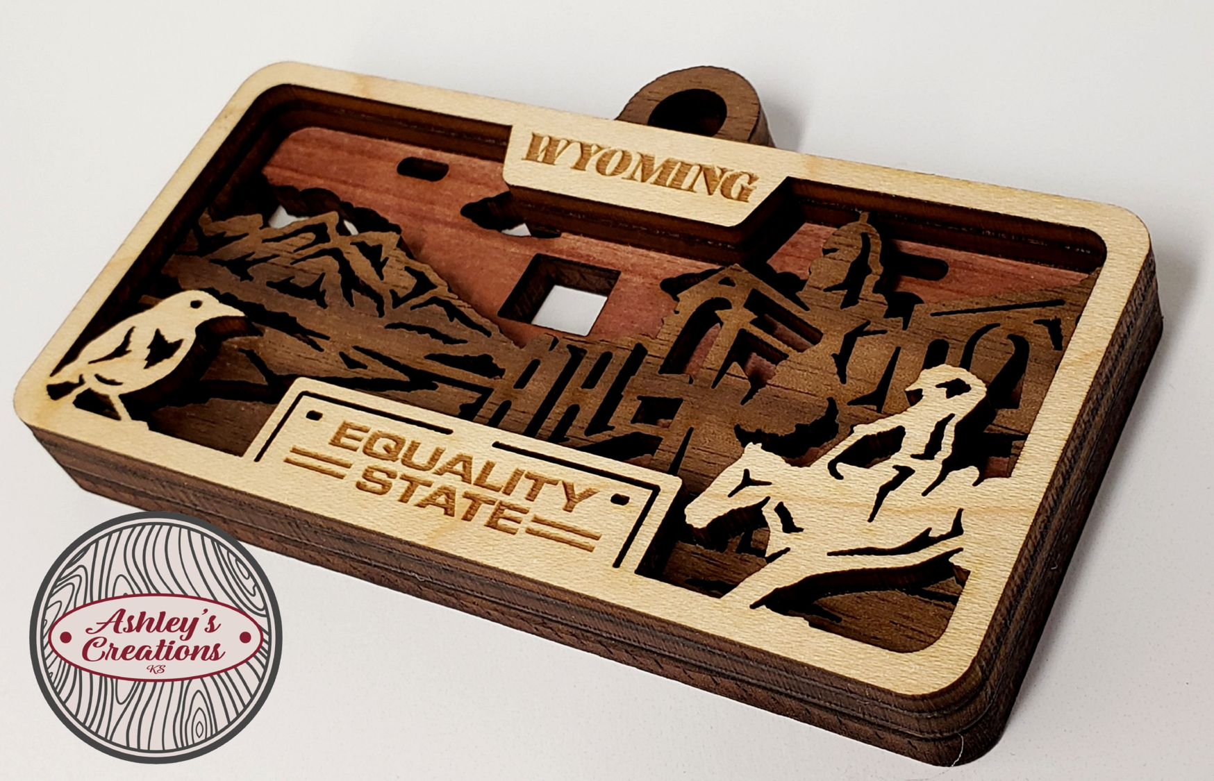 Wyoming License Plate Ornament