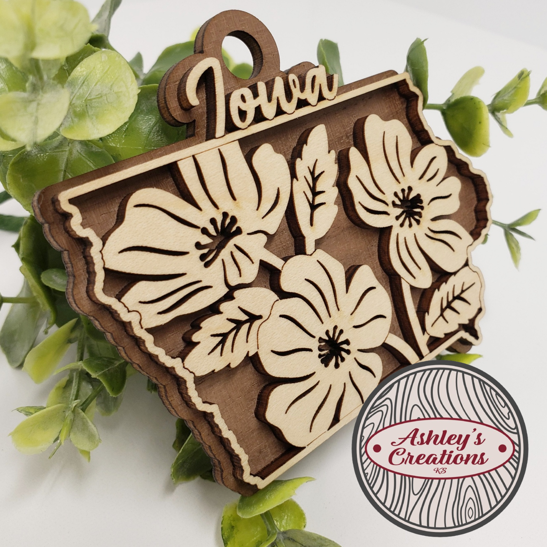 Iowa State Flower Ornament