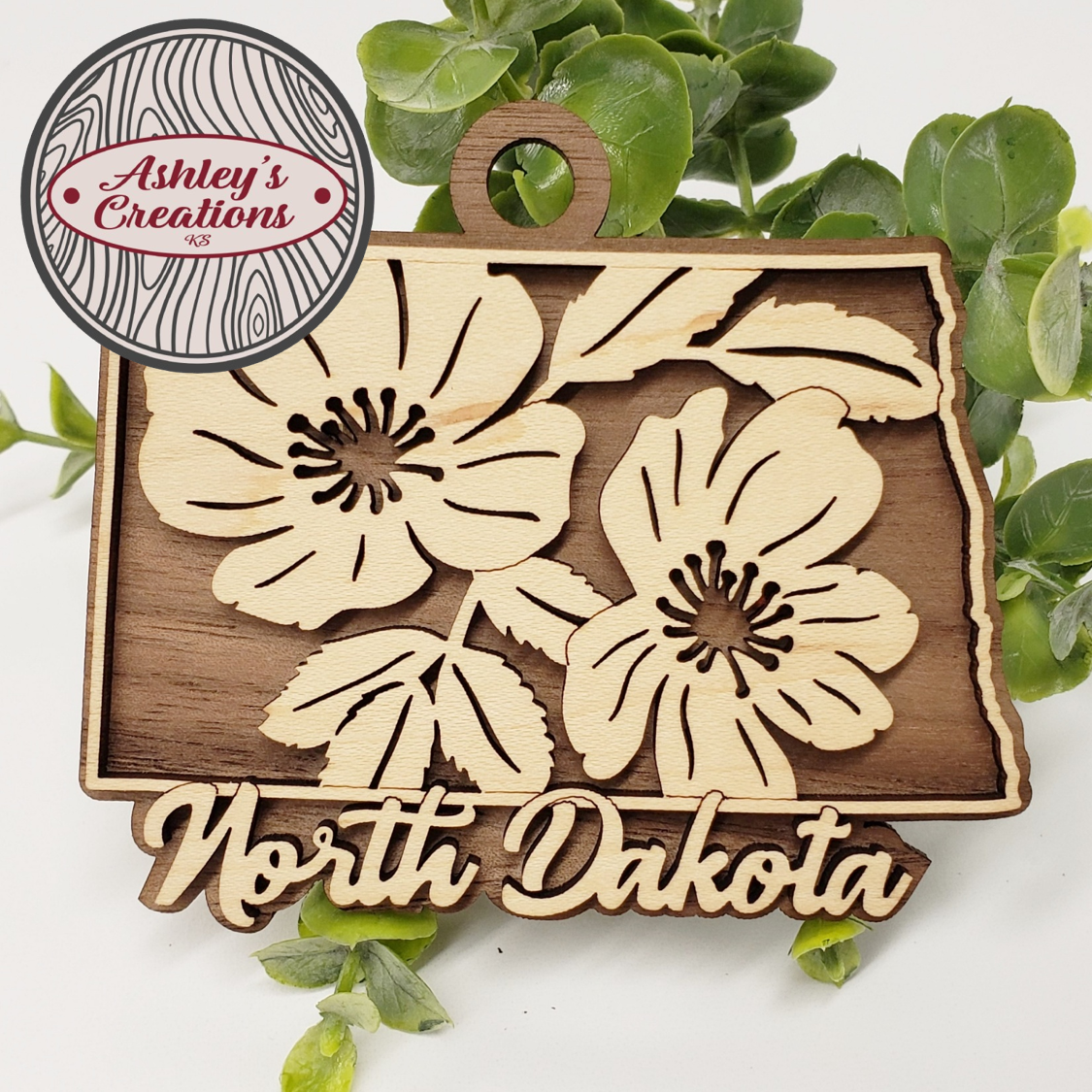 North Dakota State Flower Ornament