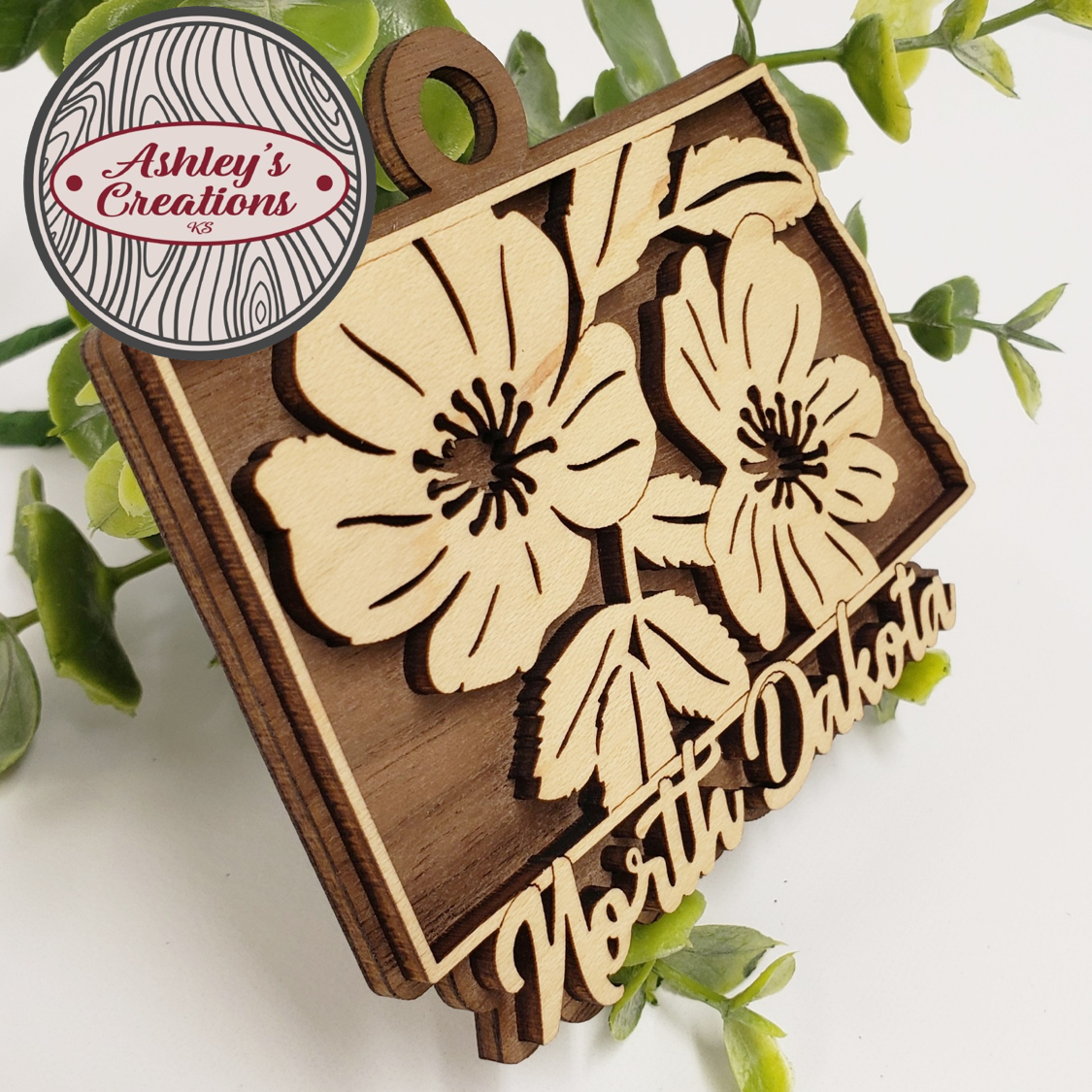 North Dakota State Flower Ornament