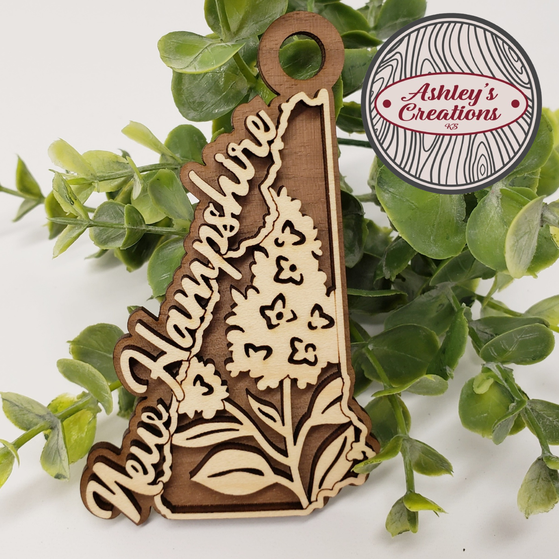 New Hampshire State Flower Ornament