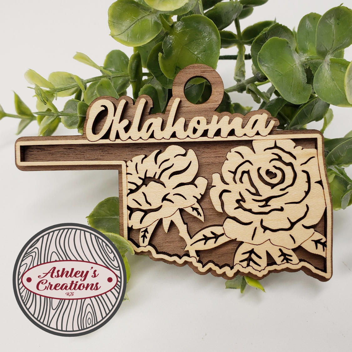 Oklahoma State Flower Ornament