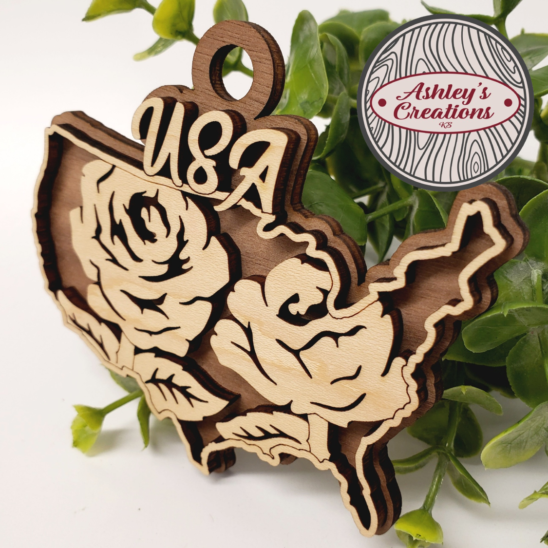 United States of America USA State Flower Ornament