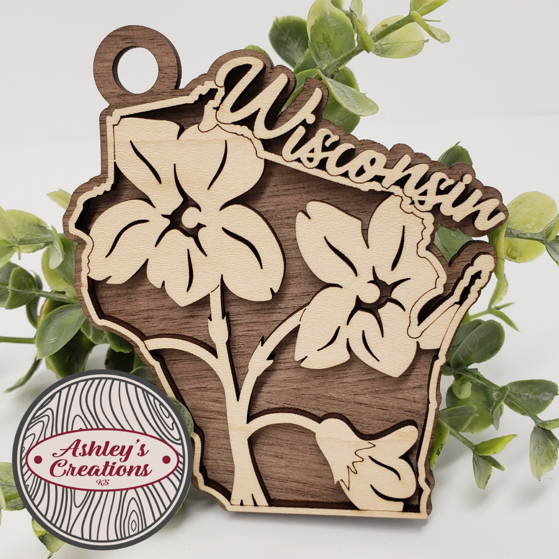 Wisconsin State Flower Ornament