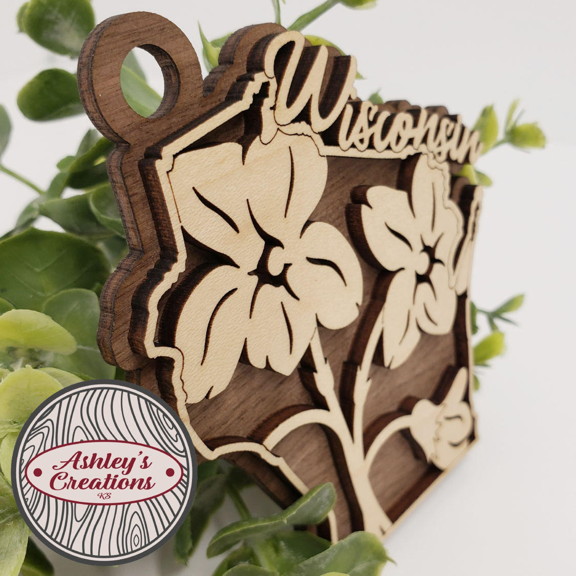 Wisconsin State Flower Ornament