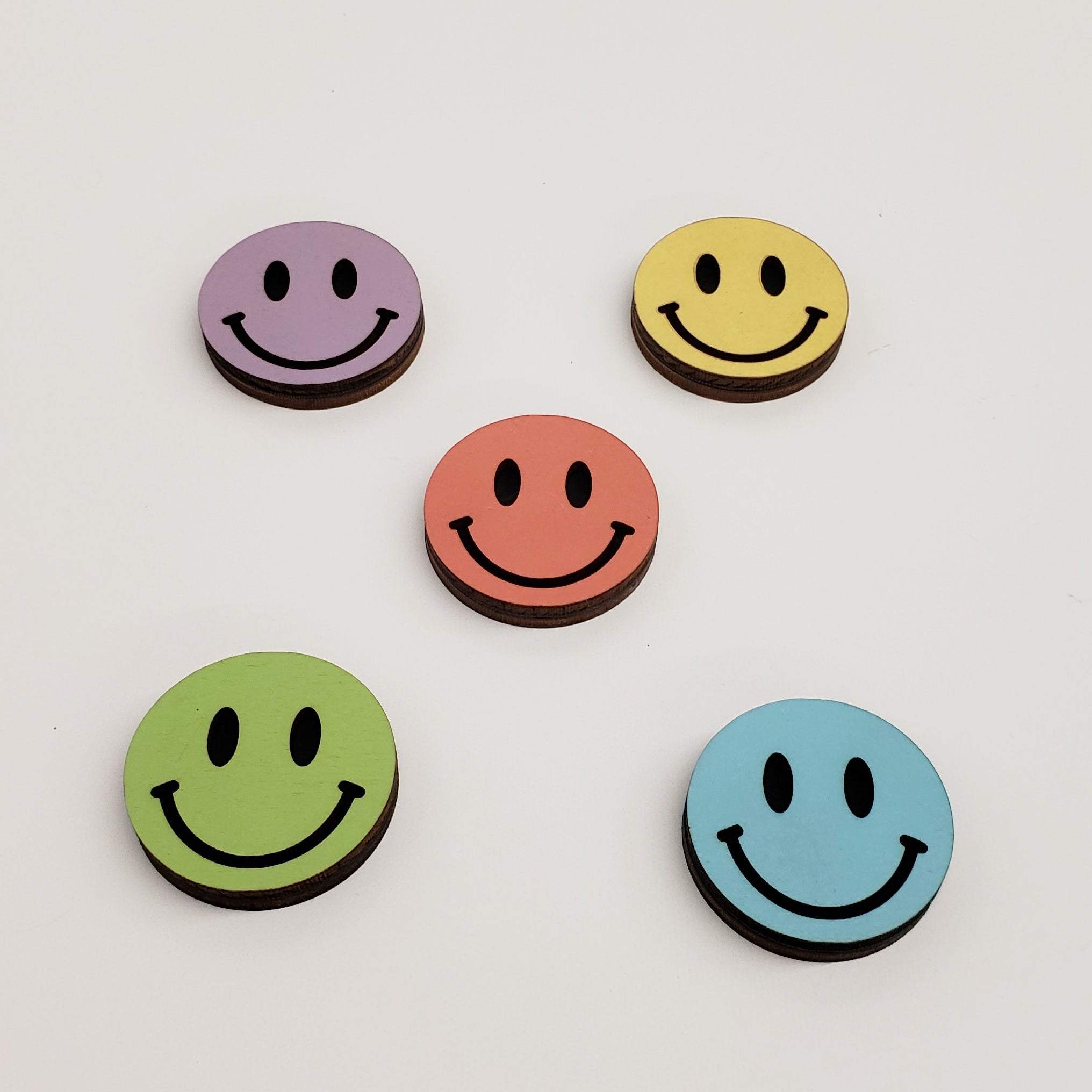 Colorful Smiley Face Magnets – Set of 5