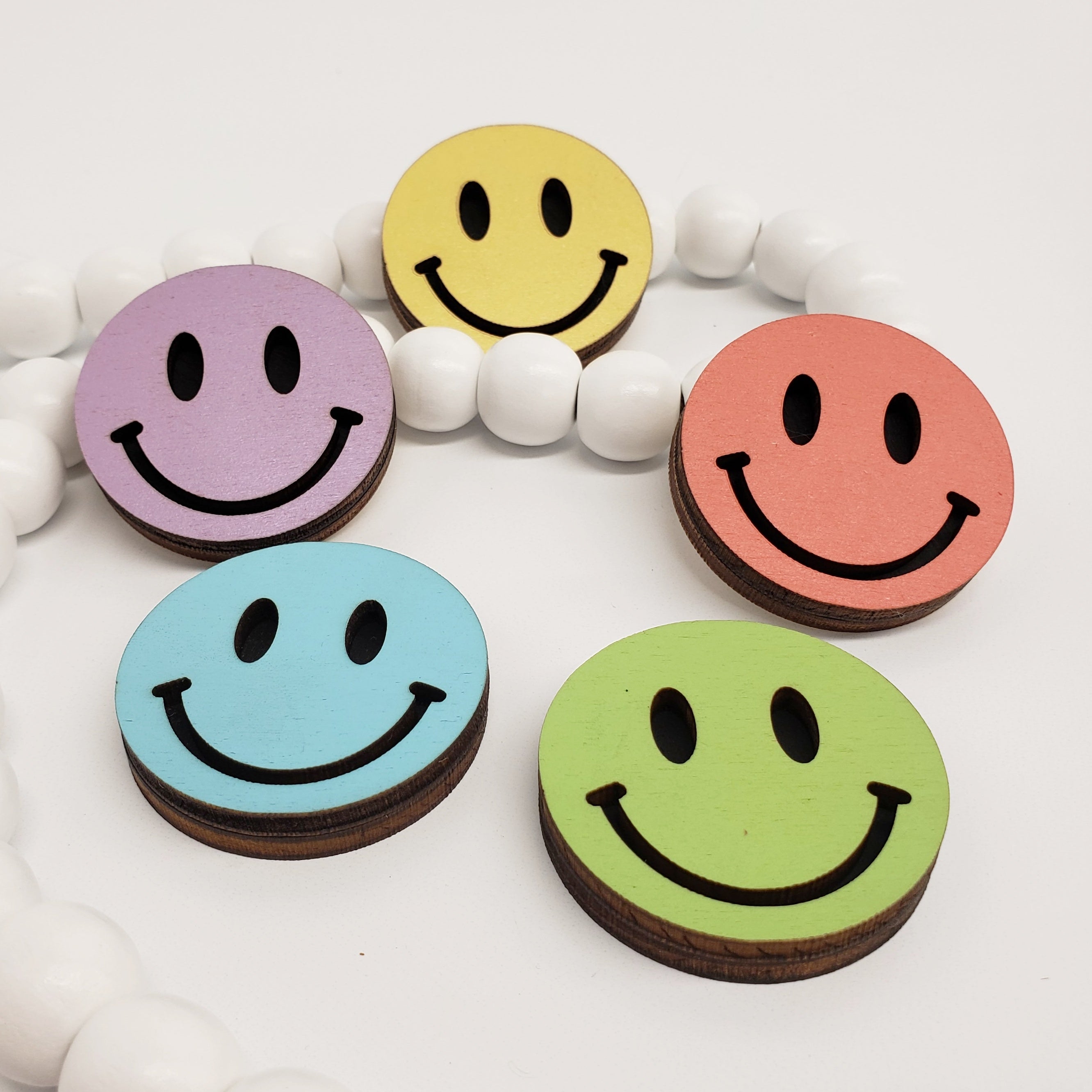 Colorful Smiley Face Magnets – Set of 5