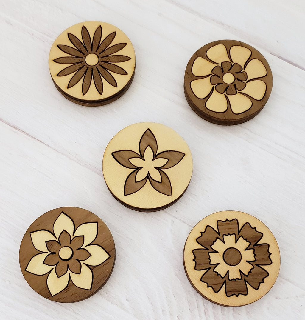 Floral Quilt Magnets – Set of 5